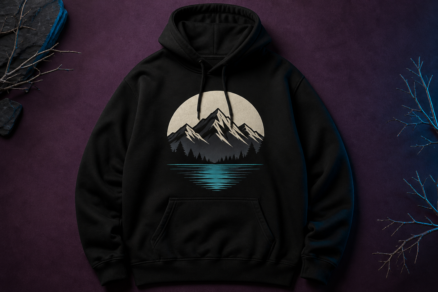 Personalised black hoodie