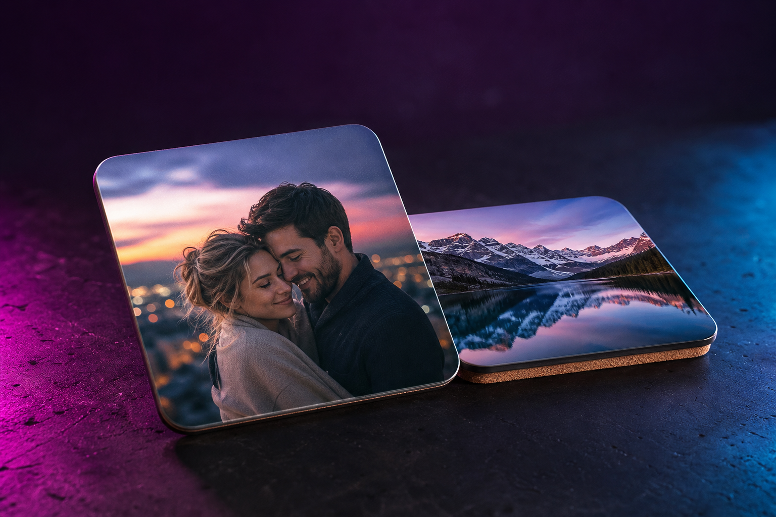 Personalised photo coasters