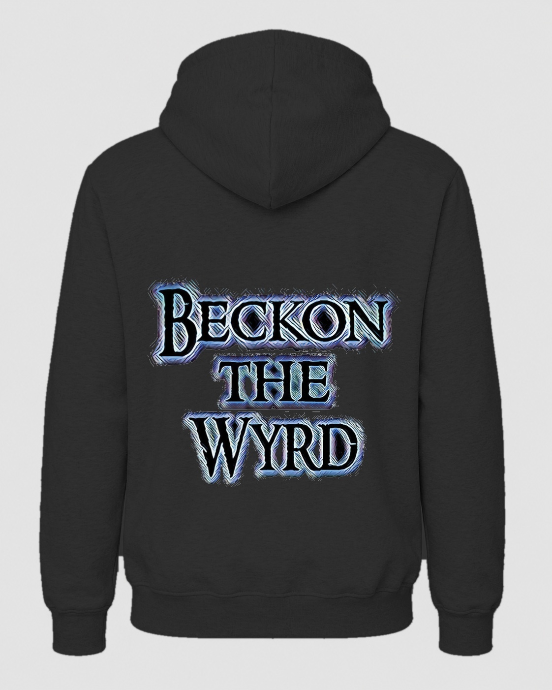 Beckon The Wyrd Official Logo Rock Zip Hoodie - Black Back