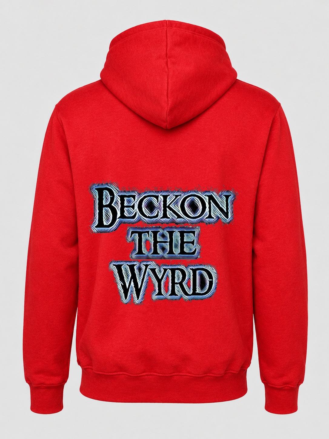 Beckon The Wyrd Official Logo Rock Zip Hoodie - Red Back