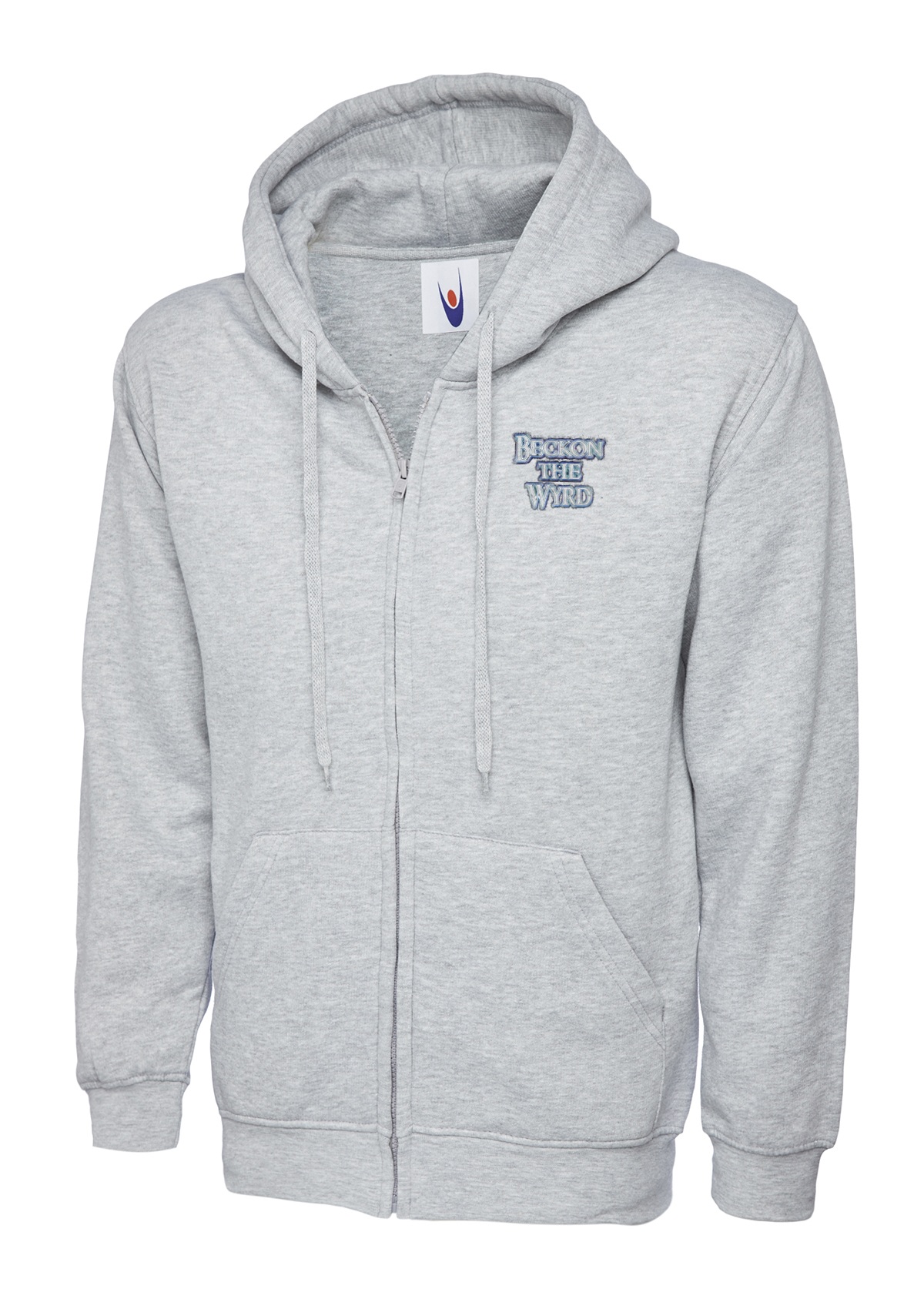 Beckon The Wyrd Official Logo Rock Zip Hoodie - Heather Grey