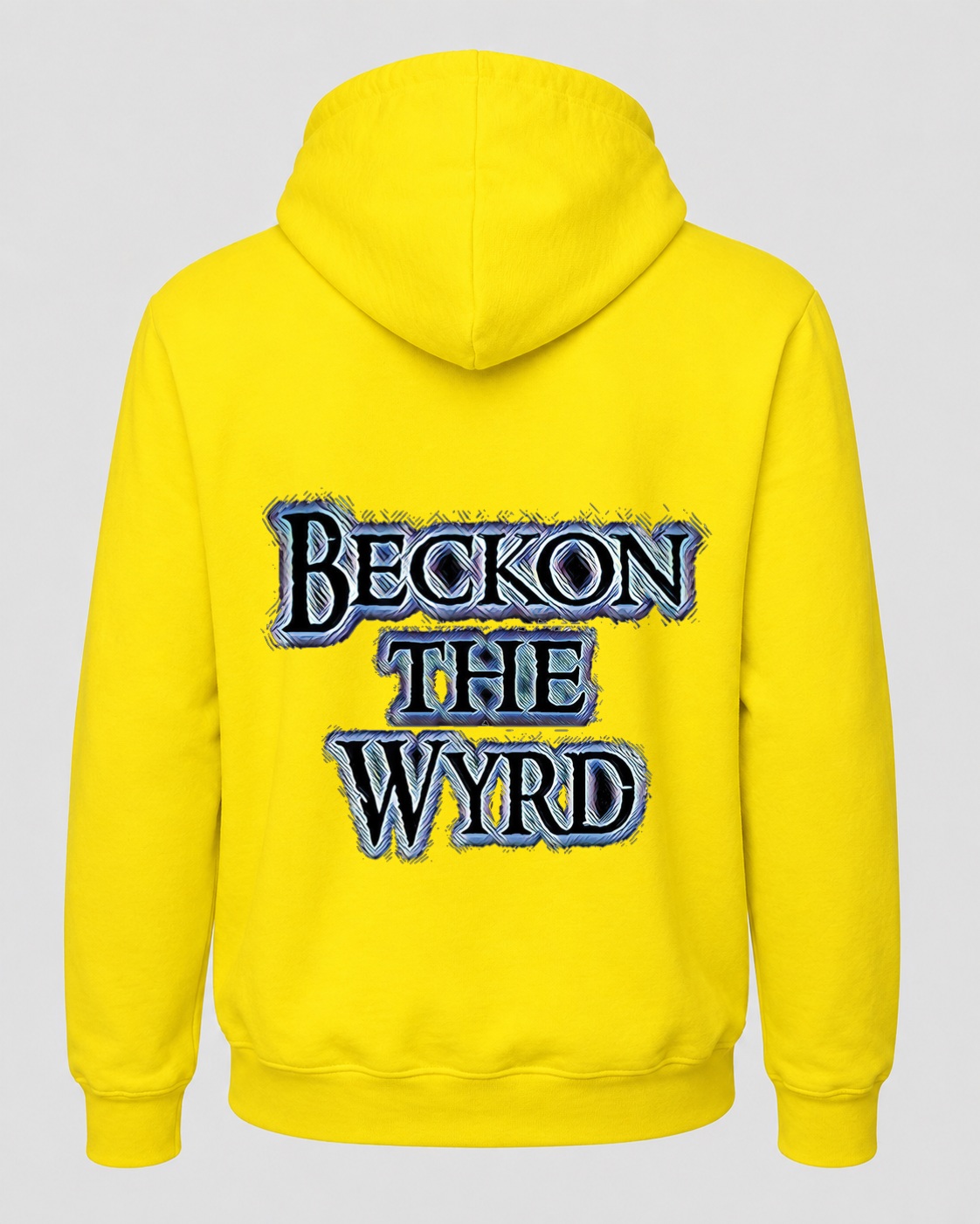 Beckon The Wyrd Official Logo Rock Zip Hoodie - Yellow Back