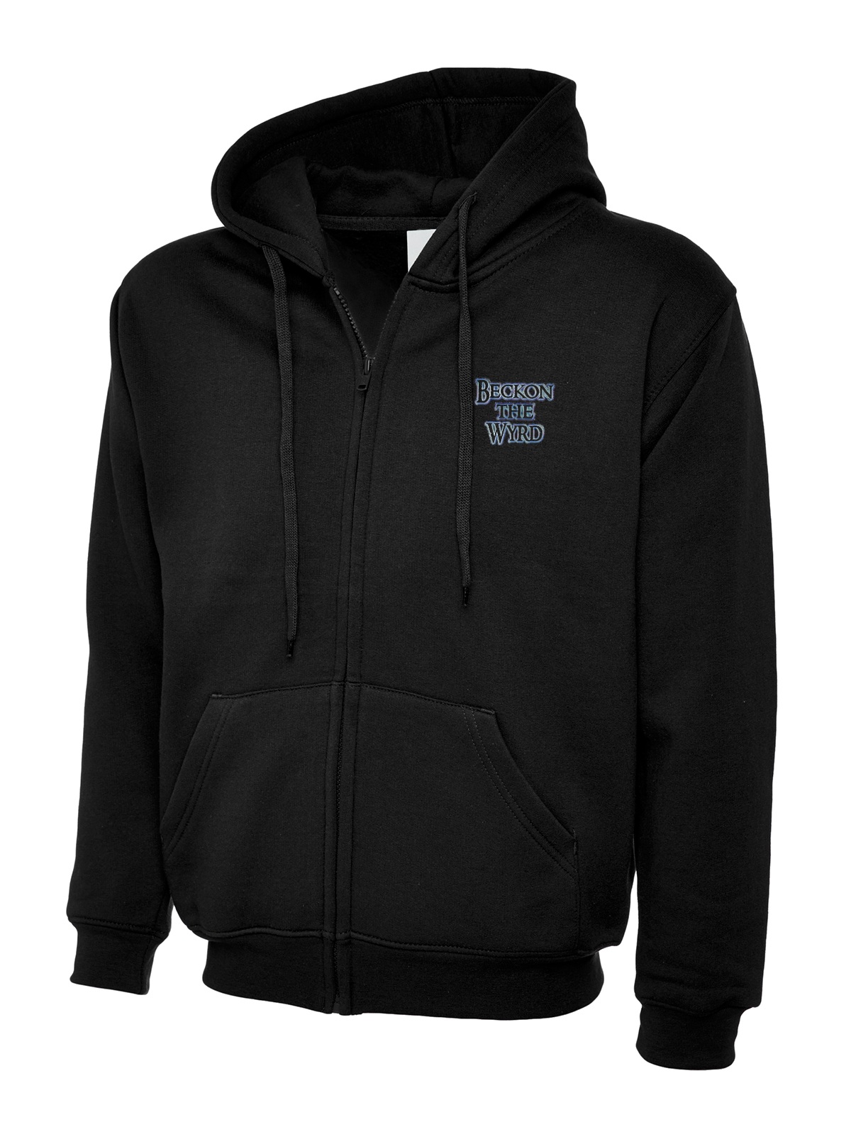Beckon The Wyrd Official Logo Rock Zip Hoodie - Black