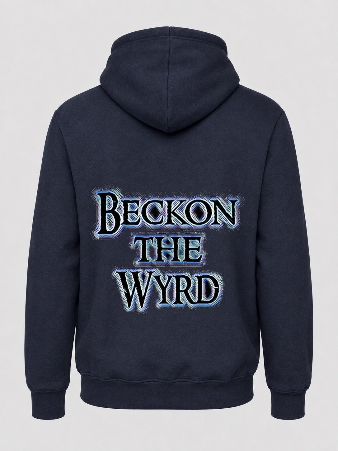 Beckon The Wyrd Official Logo Rock Zip Hoodie - Navy Back