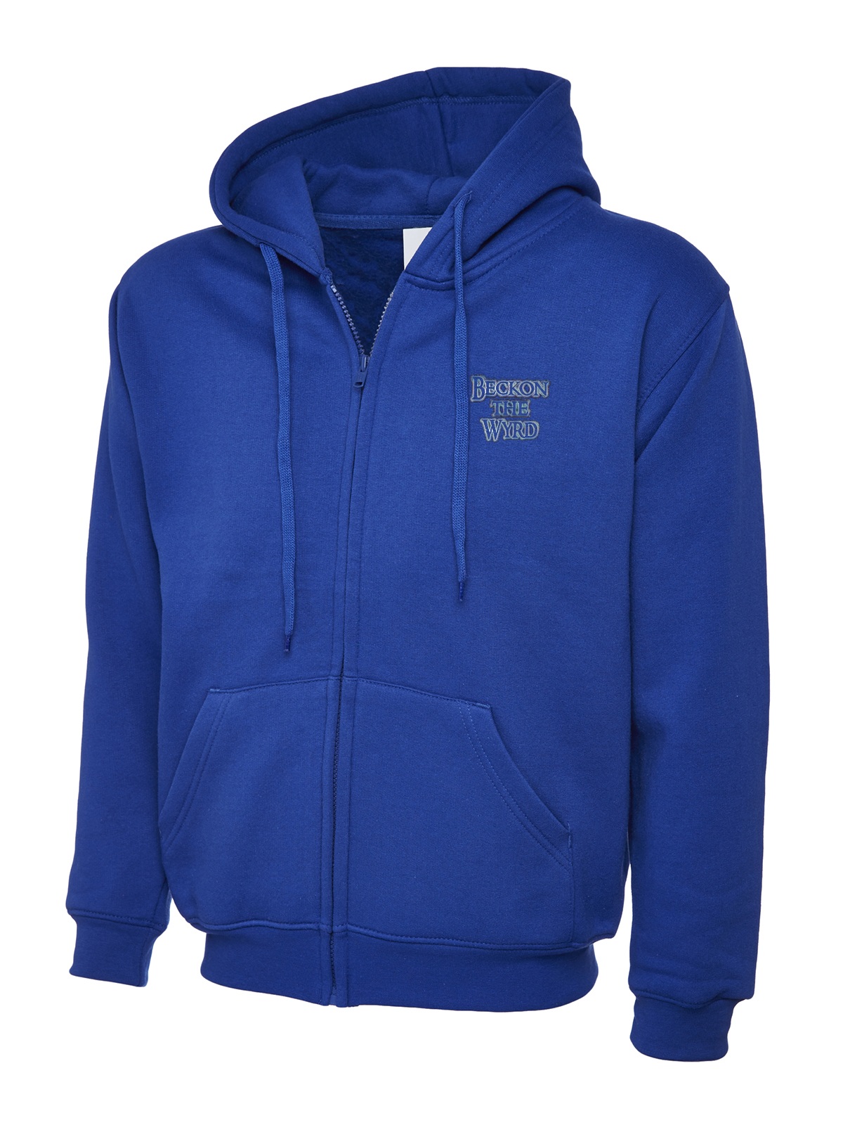 Beckon The Wyrd Official Logo Rock Zip Hoodie - Royal Blue