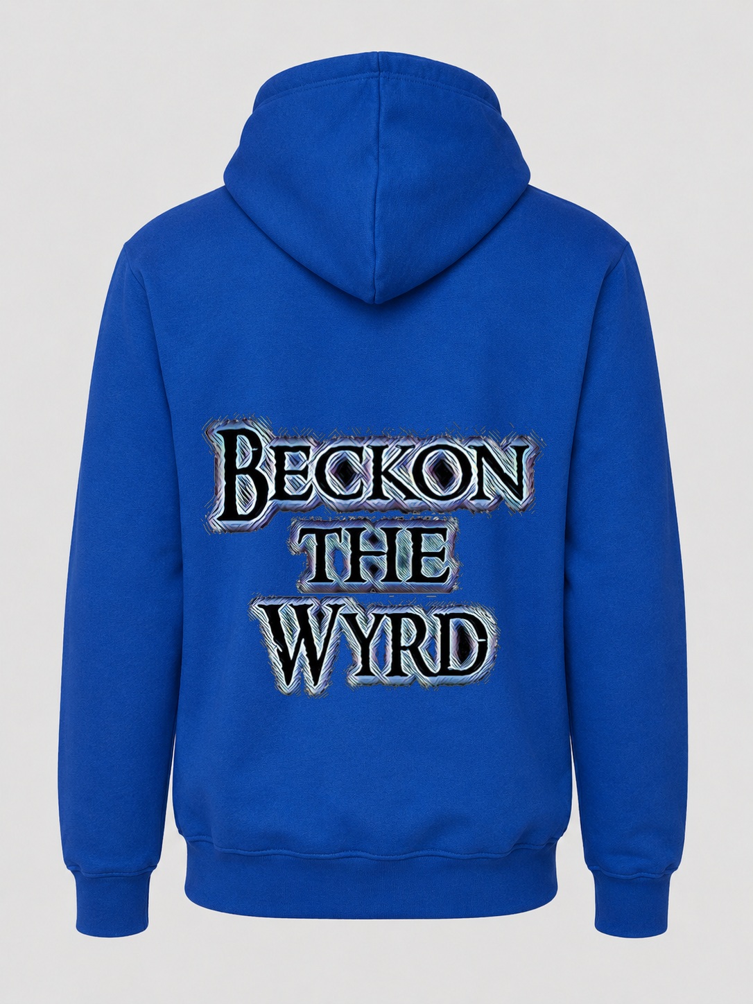 Beckon The Wyrd Official Logo Rock Zip Hoodie - Royal Blue Back