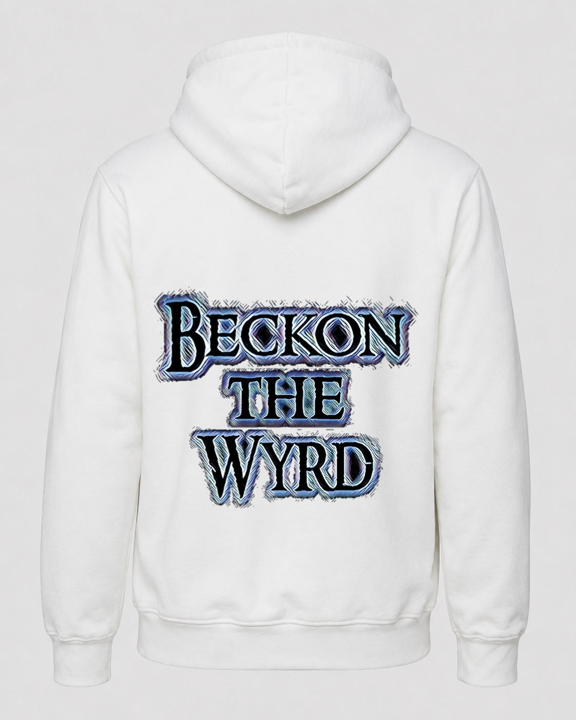 Beckon The Wyrd Official Logo Rock Zip Hoodie - White Back