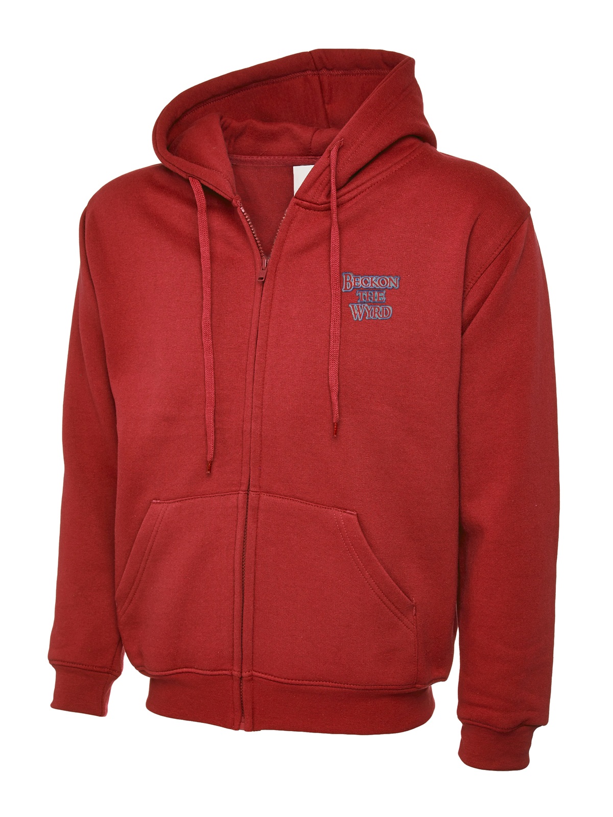 Beckon The Wyrd Official Logo Rock Zip Hoodie - Red