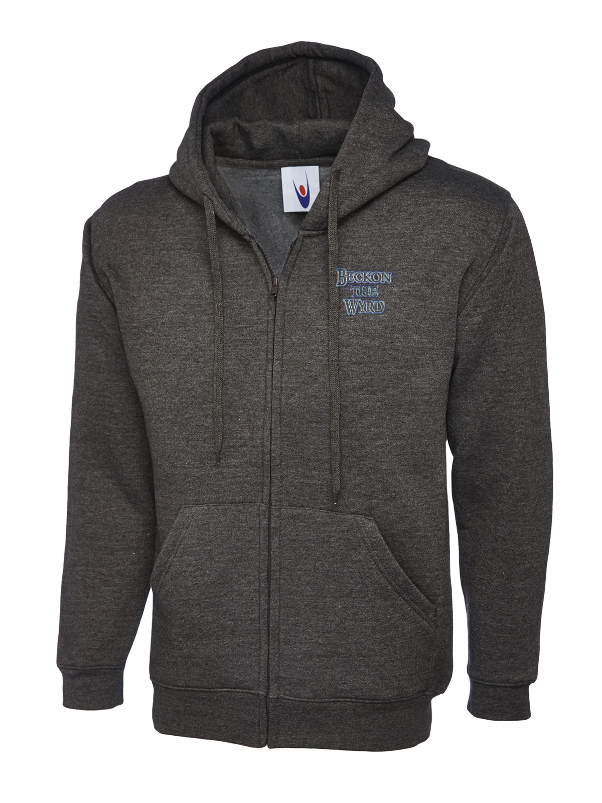 Beckon The Wyrd Official Logo Rock Zip Hoodie - Charcoal