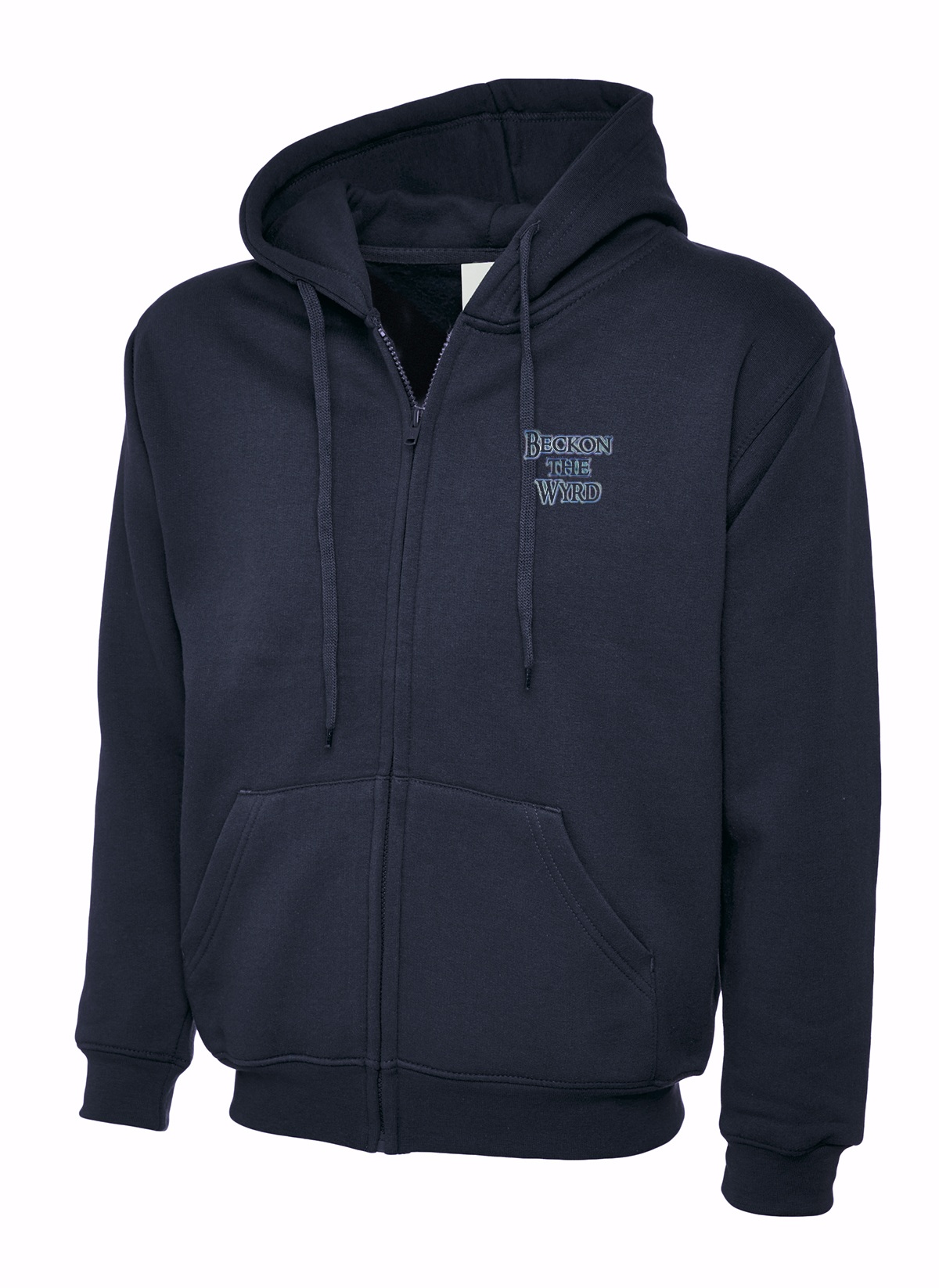 Beckon The Wyrd Official Logo Rock Zip Hoodie - Navy