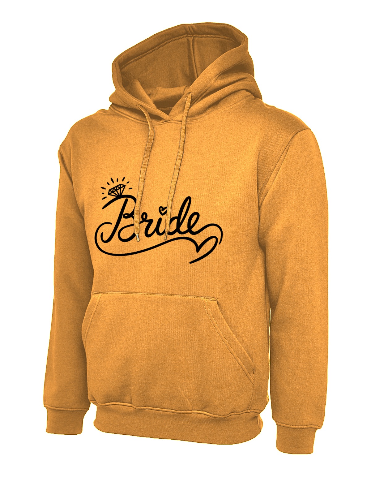 Bride Ring Script Wedding Hoodie - Orange