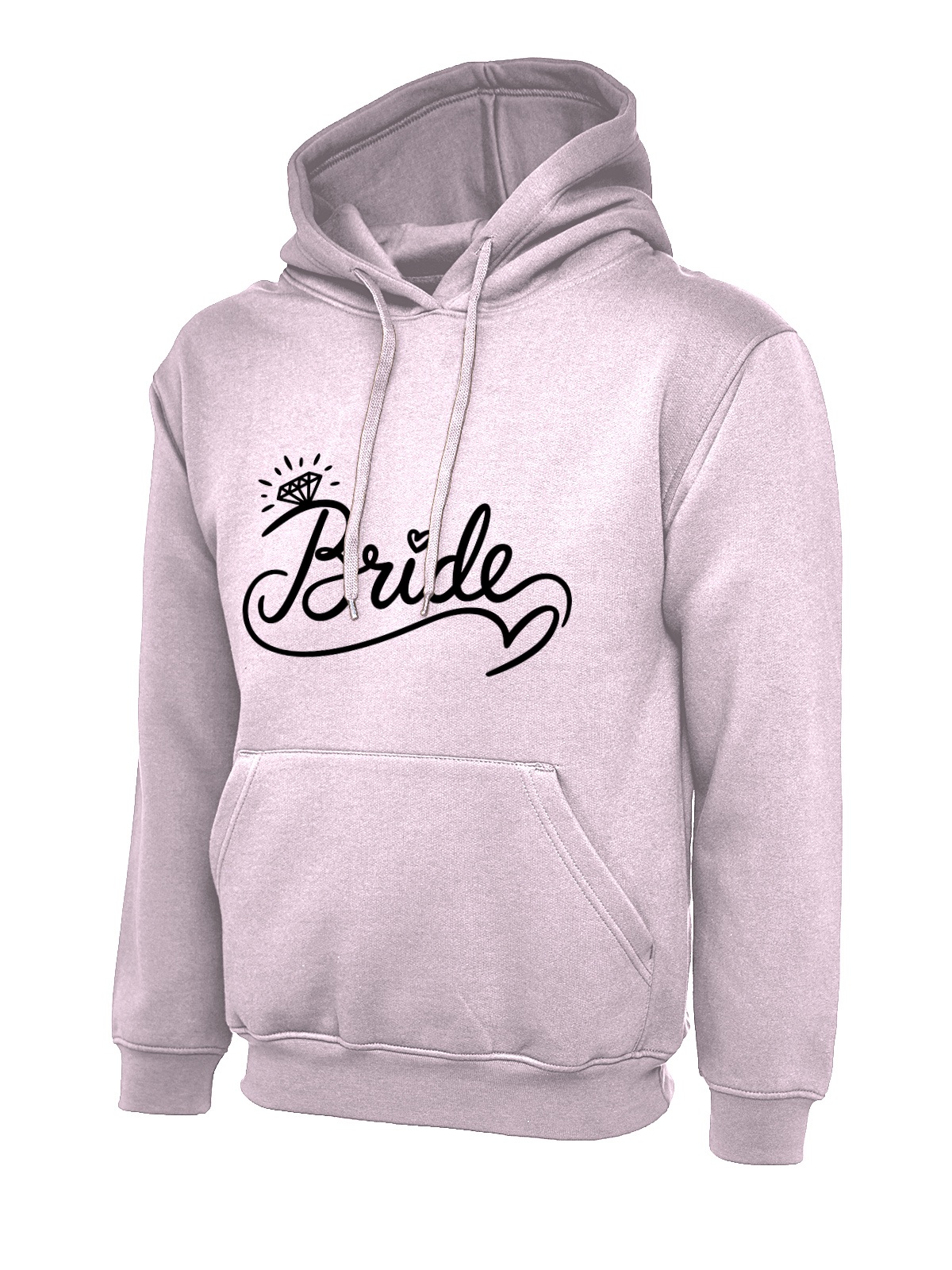 Bride Ring Script Wedding Hoodie - Pink