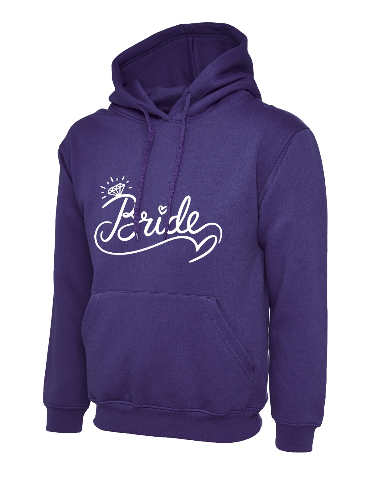 Bride Ring Script Wedding Hoodie - Purple
