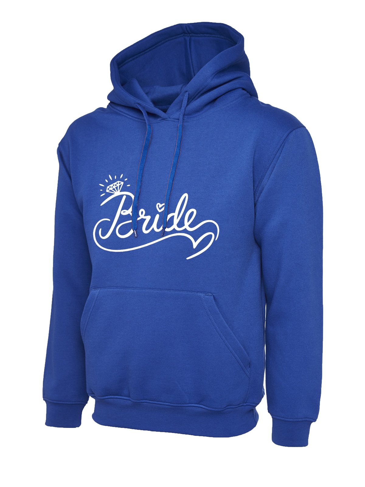 Bride Ring Script Wedding Hoodie - Royal