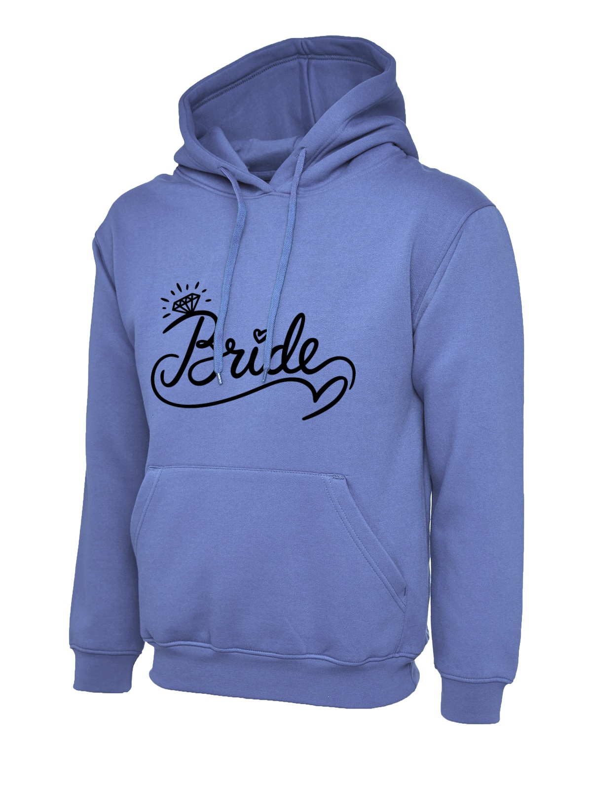 Bride Ring Script Wedding Hoodie - Violet