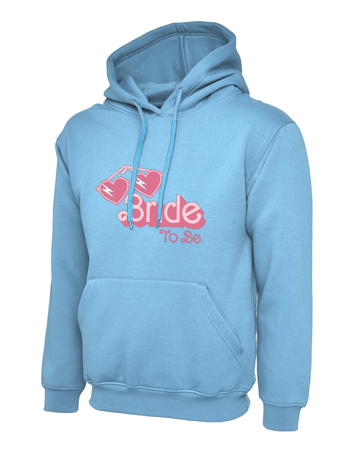 Bride To Be Sunglasses uneek uc502 hoodie in sky blue