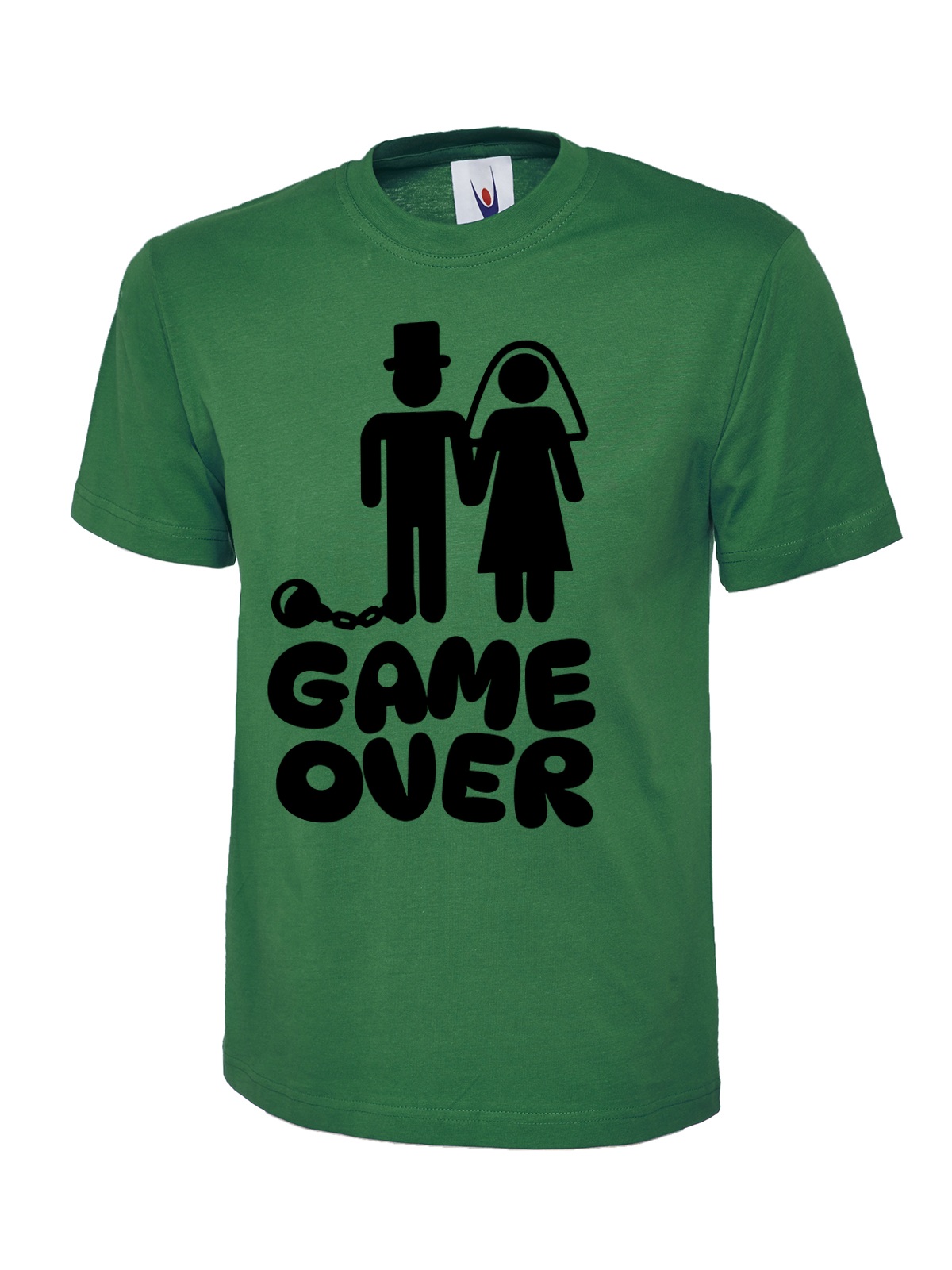 Game Over Marriage uneek uc301 t-shirt in kelly green