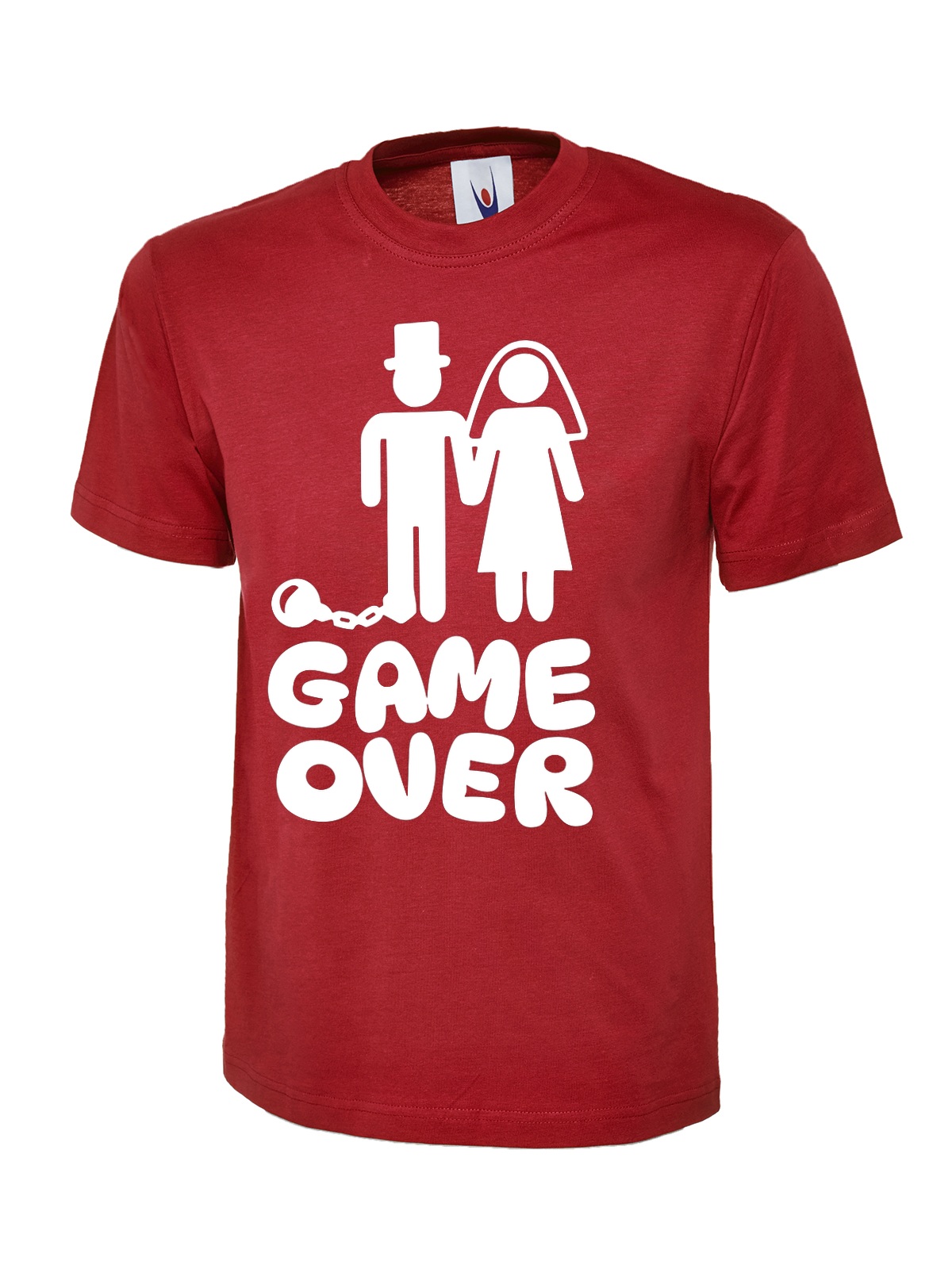 Game Over Marriage uneek uc301 t-shirt in red