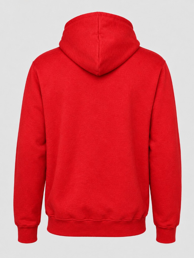 Personalised zipped hoodie in red — back